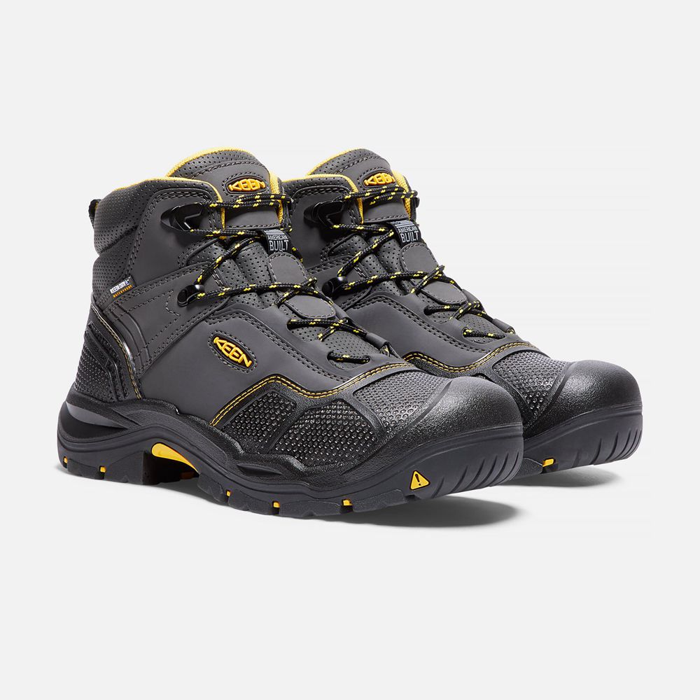 Botas de Trabajo Keen Mexico Negros - Hombre Logandale Waterproof (Steel Toe) - DA3954678